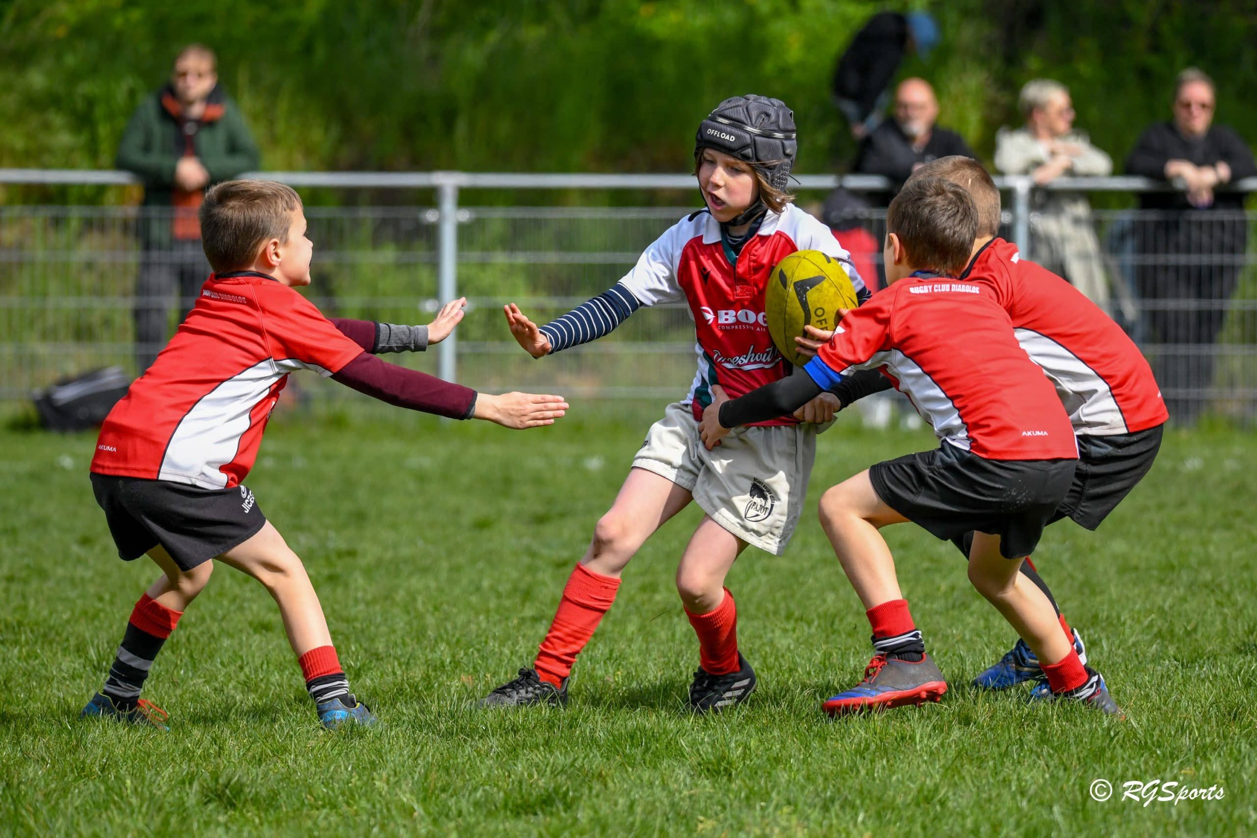 Spelers van de ploeg U10 in actie